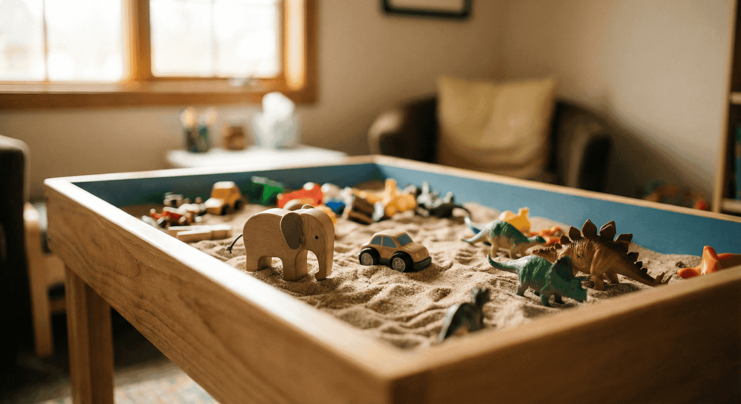 모래상자치료 - 모래와 소품을 활용한 치료 환경