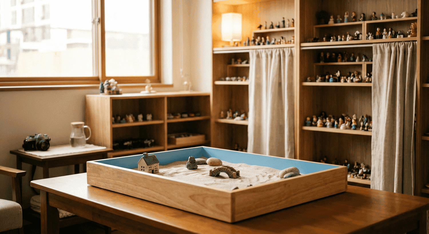 모래상자치료실 - 치료 공간과 비품